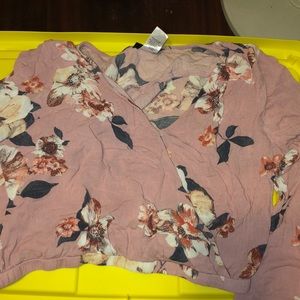 Baby pink floral shirt